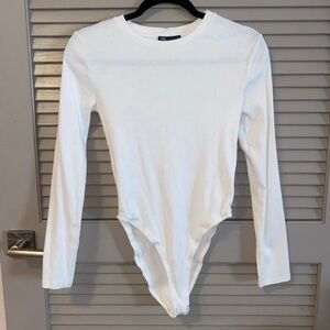 Zara white bodysuit size L BNWOT